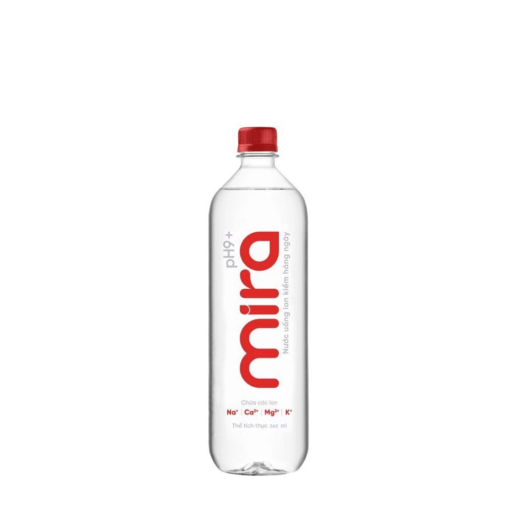 Chai Nước Ion Kiềm Mira pH9+ 360ml