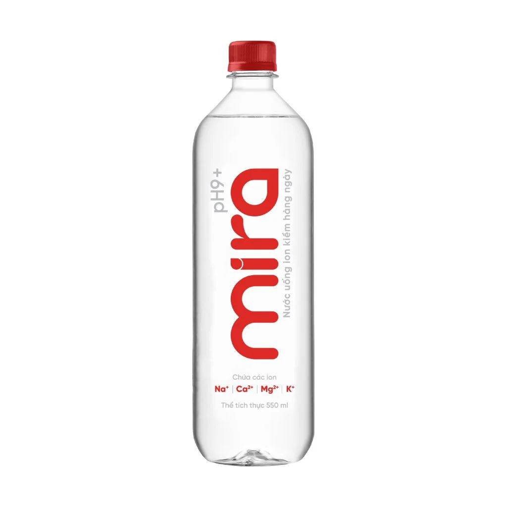 Chai Nước Ion Kiềm Mira 550ml pH9+